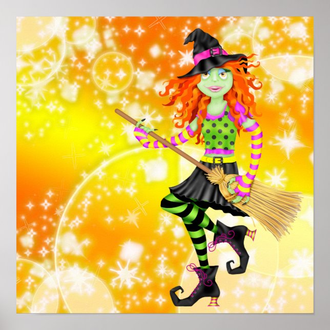 Pôster Rokin' Halloween Witch - SRF (Frente)