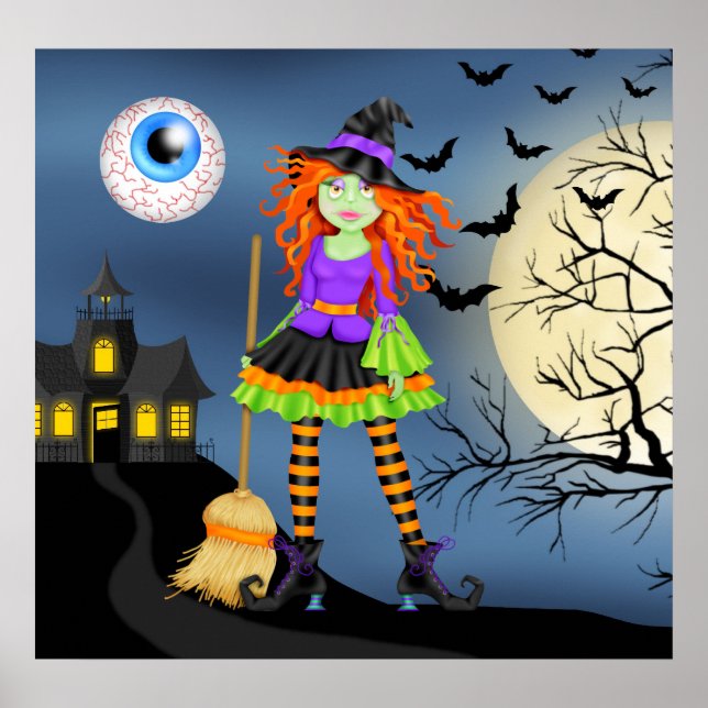 Pôster Rokin' Halloween Witch - SRF (Frente)