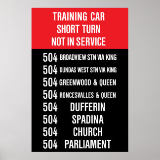 Poster Rolagem de bonde de 504 KING - CLRV/ALRV