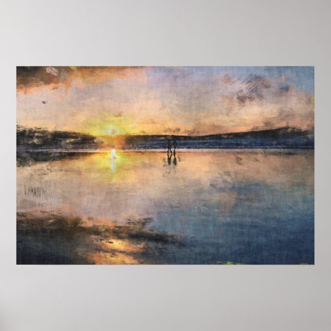 Poster Rolagem Romântica Sunset (Frente)