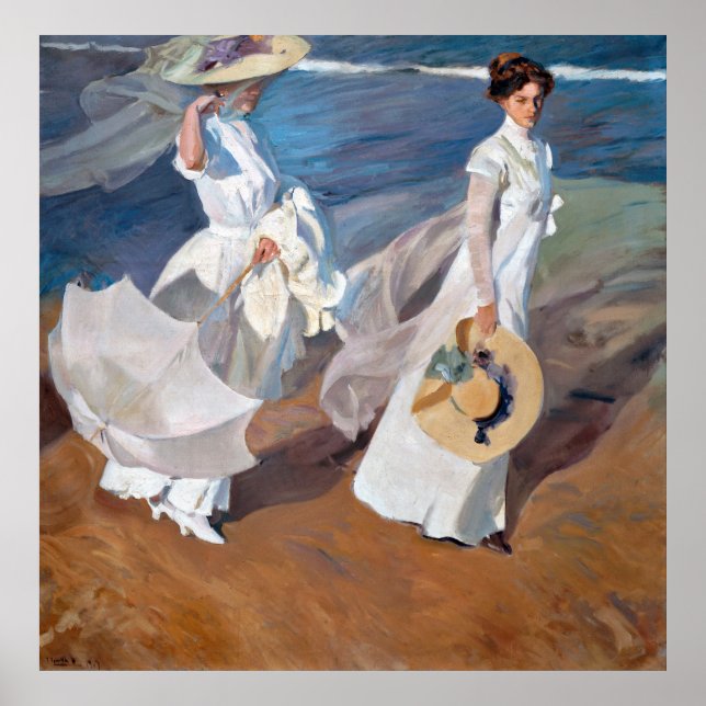 Poster Rolando ao longo da costa por Joaquín Sorolla (Frente)