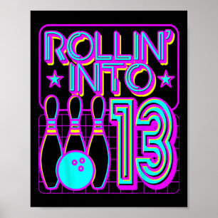 Poster Rolando para a Festa de aniversário da 13 da Bolic