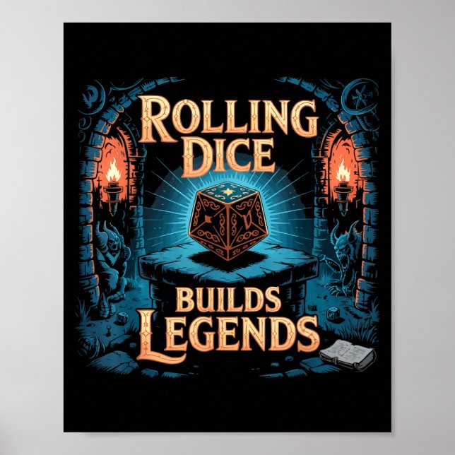 Poster Role Playing Gamer Rpg Master D20 Tabletop Funny R (Frente)