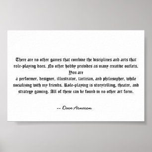 Poster Role Playing is Unique