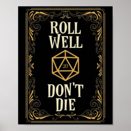 Poster Roll Bem Não Morra Dice D20 - Acerto Crítico