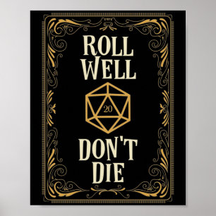 Poster Roll Bem Não Morra Dice D20 - Acerto Crítico