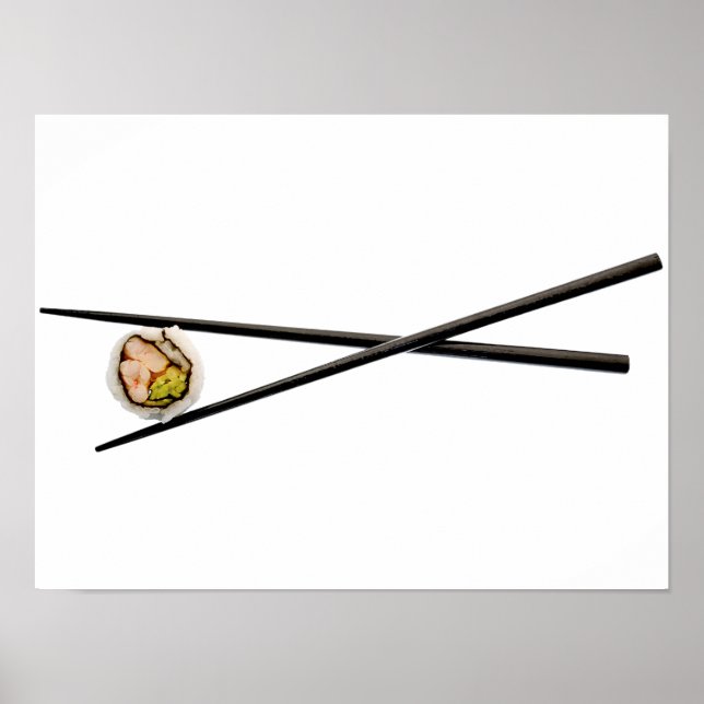 Pôster Roll & Chopsticks Sushi - Modelo personalizado (Frente)