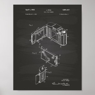 Poster Roll Film Camera 1952 Patent Art - Chalkboard
