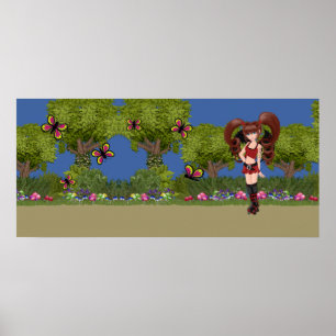 Poster Roller Derby Anime Fairy Skating