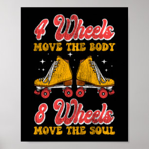 Poster Roller Skating 4 Rodas Mover O Corpo 8 Rodas
