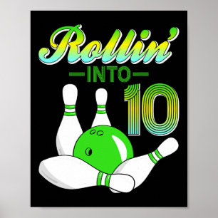 Poster Rollin para 10 Boliches Passa a 10ª Festa de anive
