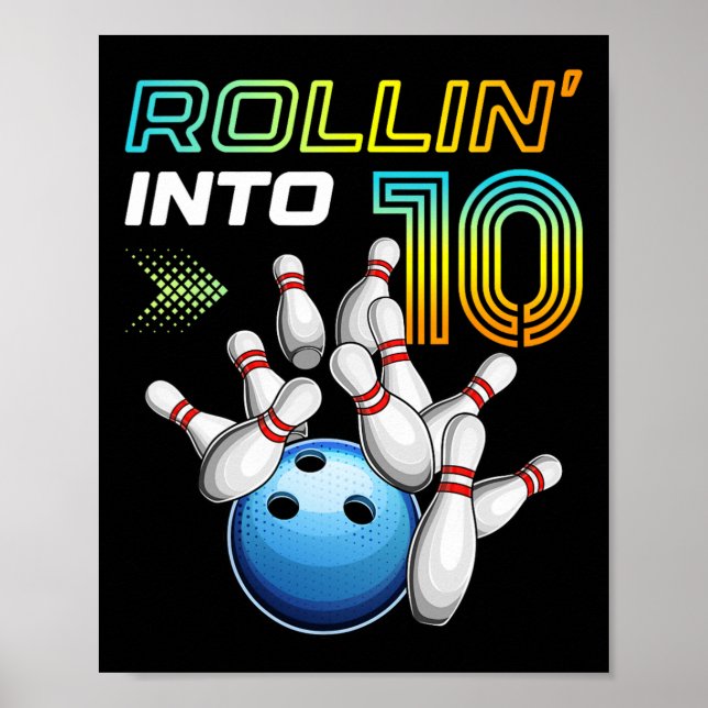 Poster Rollin para 10 Boliches retrorreflectoras 10th B (Frente)