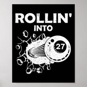 Poster Rollin para 27 Bilhar 27 Bilhar - 27.º Aniversário