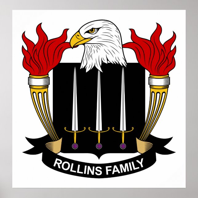Poster Rollins Family Crest (Frente)