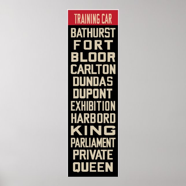 Pôster Rollsign de Réplica do PCC de Toronto (Parte I) (Frente)