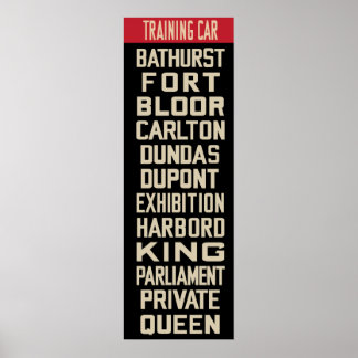 Pôster Rollsign do Streetcar do PCC (Tamanho do Quadro IK