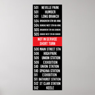 Pôster Rollsign Toronto CLRV/ALRV Streetcar