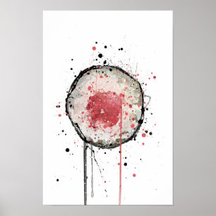 Poster Rolo de Sushi de Atum Tekkamaki