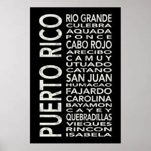 Poster Rolo do ônibus da arte do metro de Puerto Rico