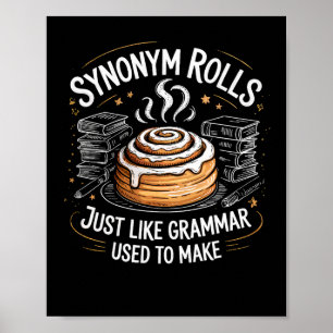 Poster Rolos de sinônimos exatamente como a gramática cos