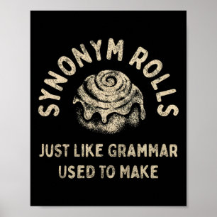 Poster Rolos de sinônimos exatamente como a gramática cos