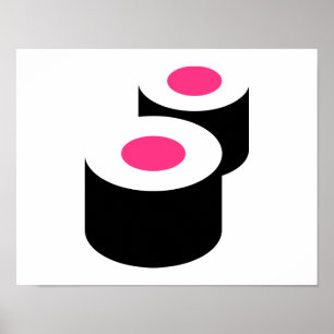 Poster Rolos de sushi