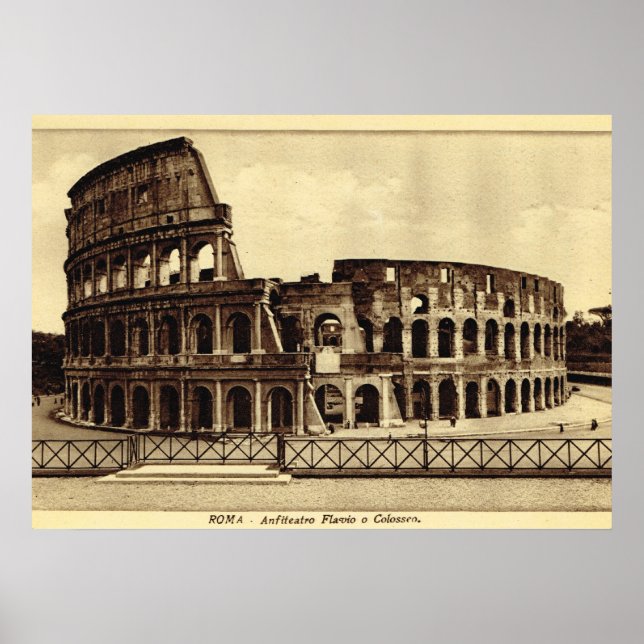 Poster Roma, Colosseum em c. 1900 (Frente)