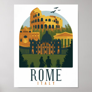 Poster Roma Colosseum Vintage