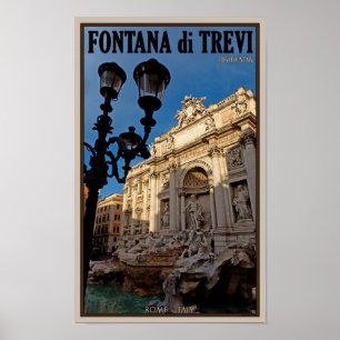 Pôster Roma - fonte do Trevi