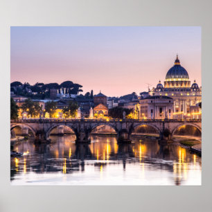 Poster Roma Italia - catedral de St Peters
