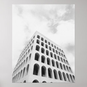 Pôster Roma Itália, EUR Palazzo del Lavoro