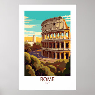 Poster Roma Itália Famílias de Viagem