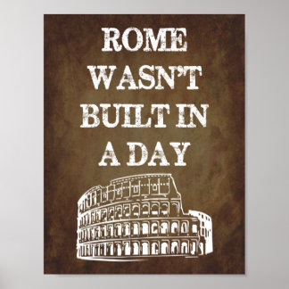 Poster Roma não foi construída em um dia