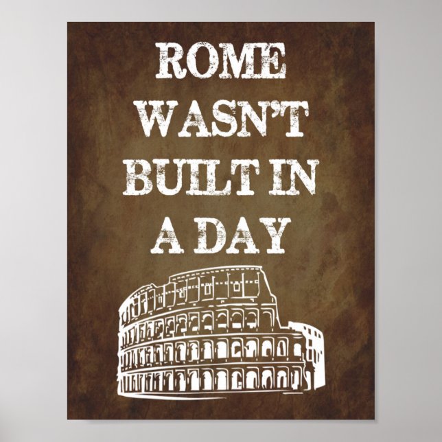 Poster Roma não foi construída em um dia (Frente)