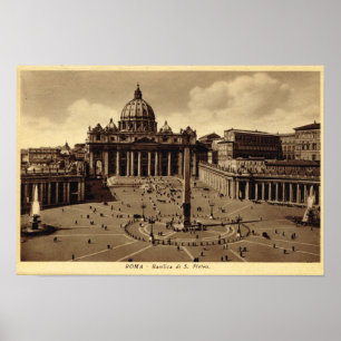 Pôster Roma, o quadrado de St Peter, vaticano