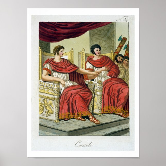 Poster Roman Consuls, de L'Antica Roma, 1825 (cor) (Frente)