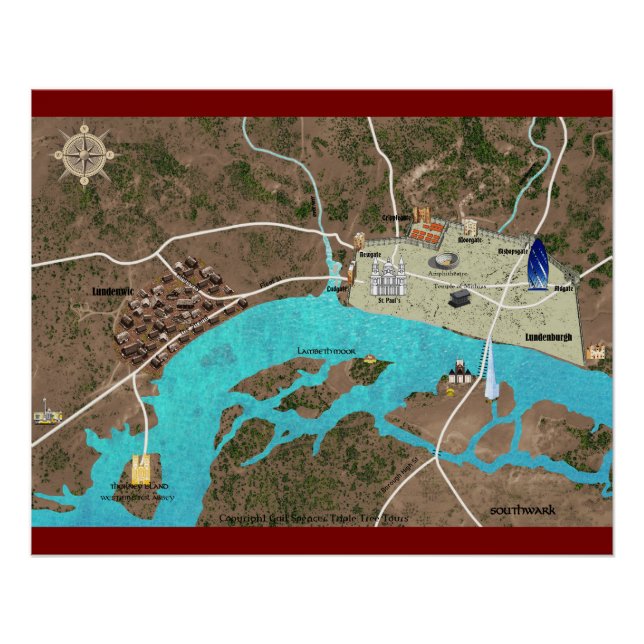 Pôster Roman & Viking London Poster (Frente)