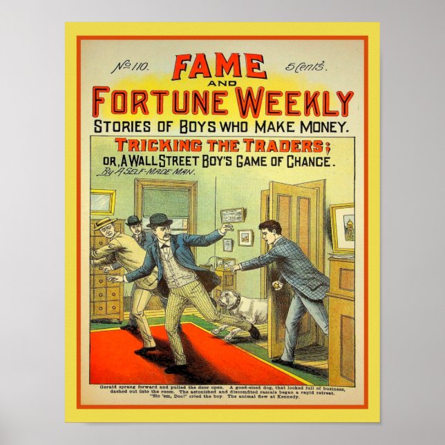 Poster Romance da Fama e da Fortuna Semanal 1907 (Frente)