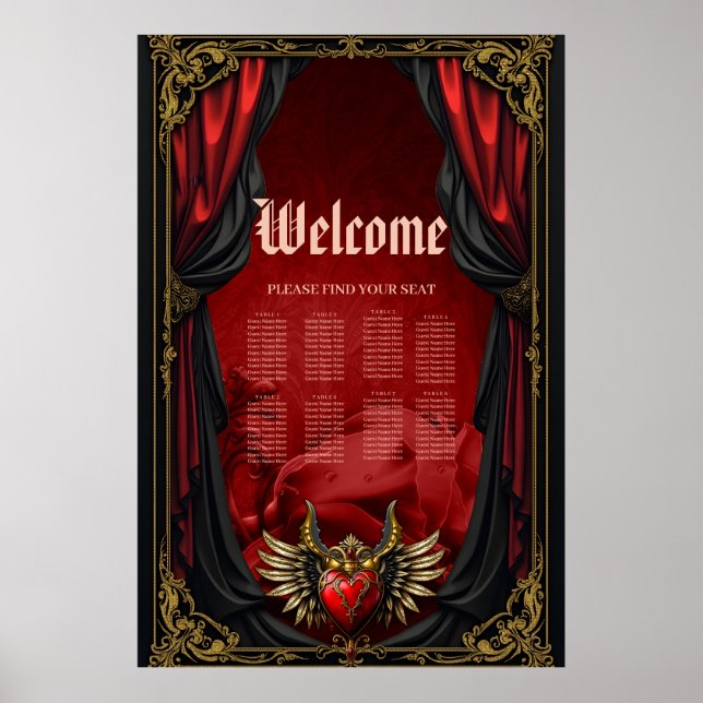 Poster Romance Gótico, o coração da paixão. (Frente)