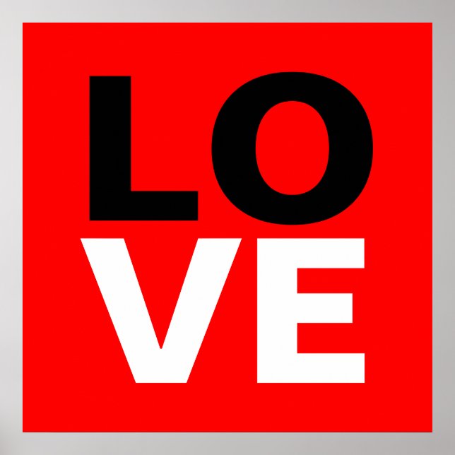 Poster Romance Único do Amor com Fundo Vermelho (Frente)