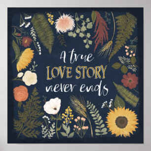 Pôster Romance V   que do outono Love Story verdadeiro