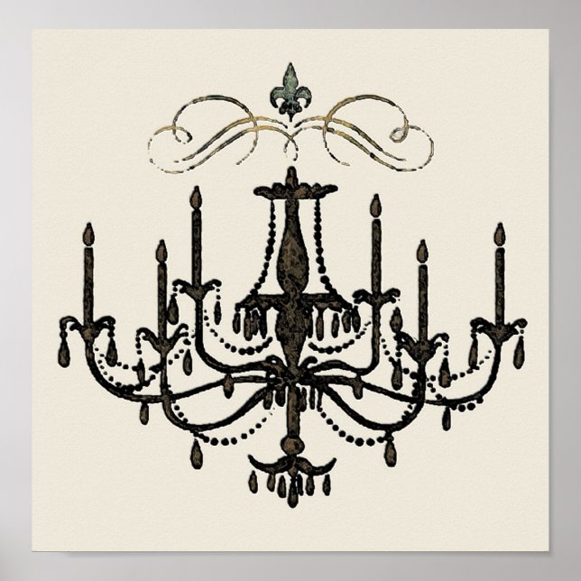 Pôster Romance with a Chandelier SIZE & CANVAS OPTION - (Frente)