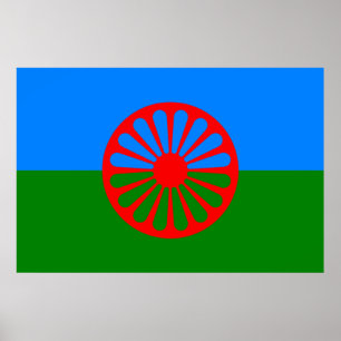 Poster Romani Flag