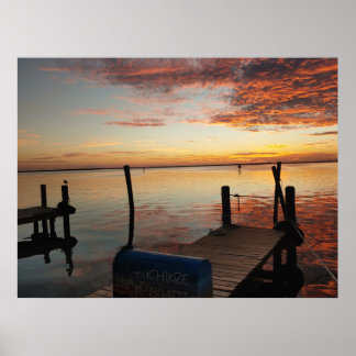 Poster Romanic Bay Sunset