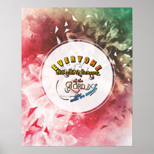 Poster Romanos 10: 13 bíblias versam presentes de arte de