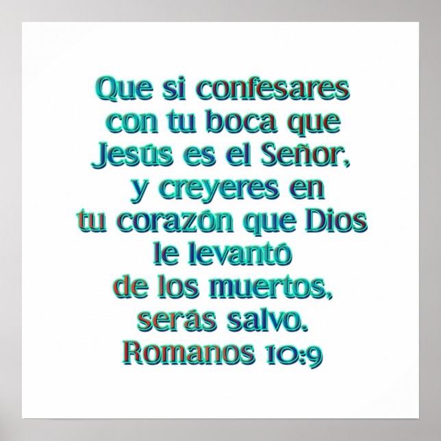 Poster Romanos 10:9 (Frente)