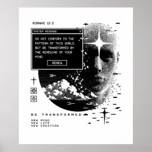 Poster Romanos 12:2 Renove Seu Sistema de Mensagem de Ale