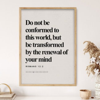 Poster Romanos 12:2, Versículo Bíblico, Bíblia Moderna, E