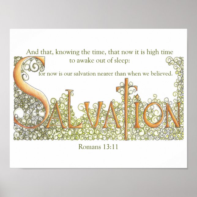 Poster Romanos 13:11 Salvação (Frente)