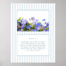 Romanos 15:13 Versículo Bíblico Floral e Costeiro